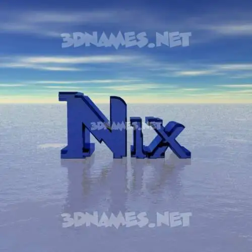 nix in Horizon style - 3D name wallpaper