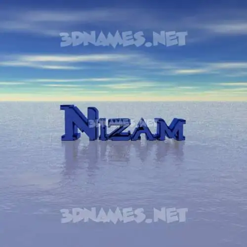 nizam in Horizon style - 3D name wallpaper