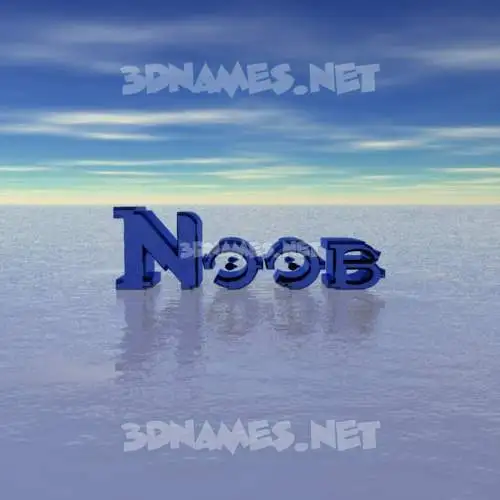 noob in Horizon style - 3D name wallpaper