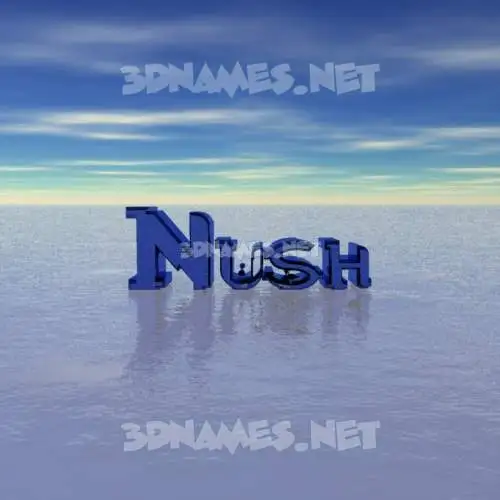 nush in Horizon style - 3D name wallpaper