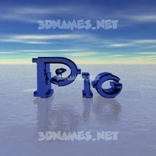 pig in Horizon style - 3D name wallpaper pig in Horizon style - 3D name wallpaper
