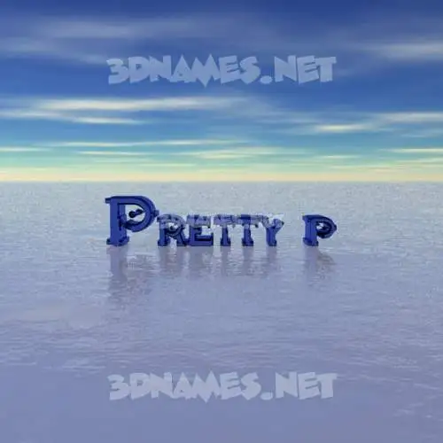 pretty p in Horizon style - 3D name wallpaper pretty p in Horizon style - 3D name wallpaper