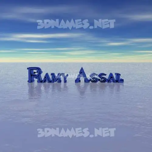 ramy assal in Horizon style - 3D name wallpaper