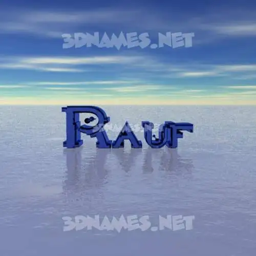 rauf in Horizon style - 3D name wallpaper