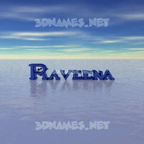 raveena in Horizon style - 3D name wallpaper