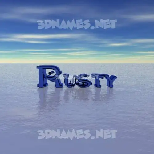 rusty in Horizon style - 3D name wallpaper