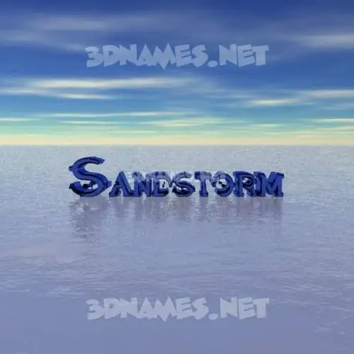 sandstorm in Horizon style - 3D name wallpaper