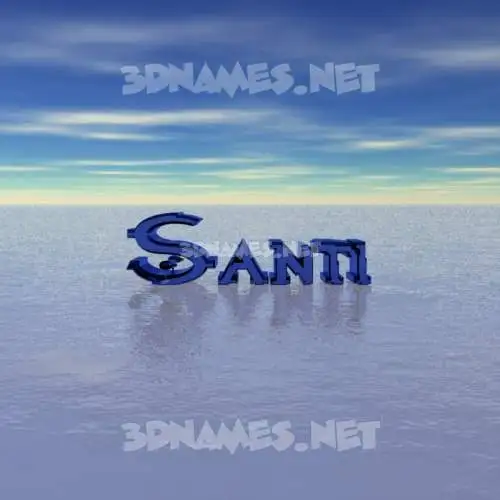 santi in Horizon style - 3D name wallpaper