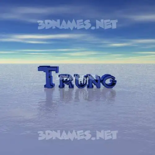 trung in Horizon style - 3D name wallpaper