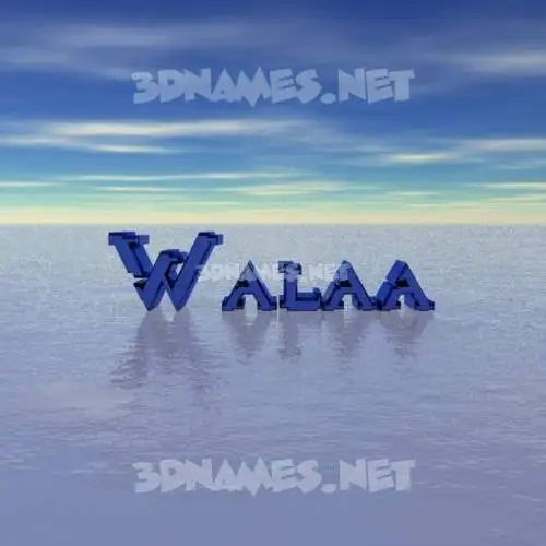 walaa in Horizon style - 3D name wallpaper