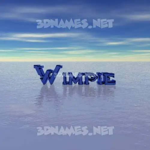 wimpie in Horizon style - 3D name wallpaper wimpie in Horizon style - 3D name wallpaper