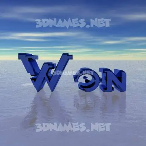 won in Horizon style - 3D name wallpaper won in Horizon style - 3D name wallpaper