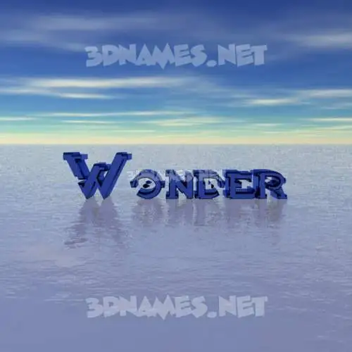 wonder in Horizon style - 3D name wallpaper wonder in Horizon style - 3D name wallpaper