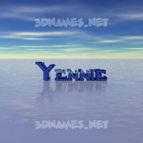 yennie in Horizon style - 3D name wallpaper