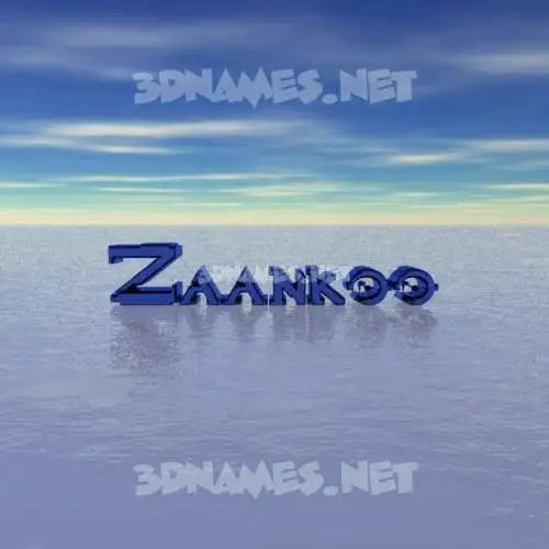 zaankoo in Horizon style - 3D name wallpaper