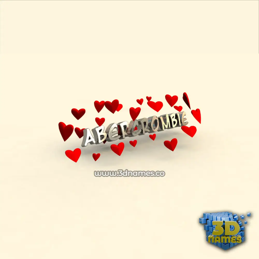 abercrombie in In Love style - 3D name wallpaper abercrombie in In Love style - 3D name wallpaper