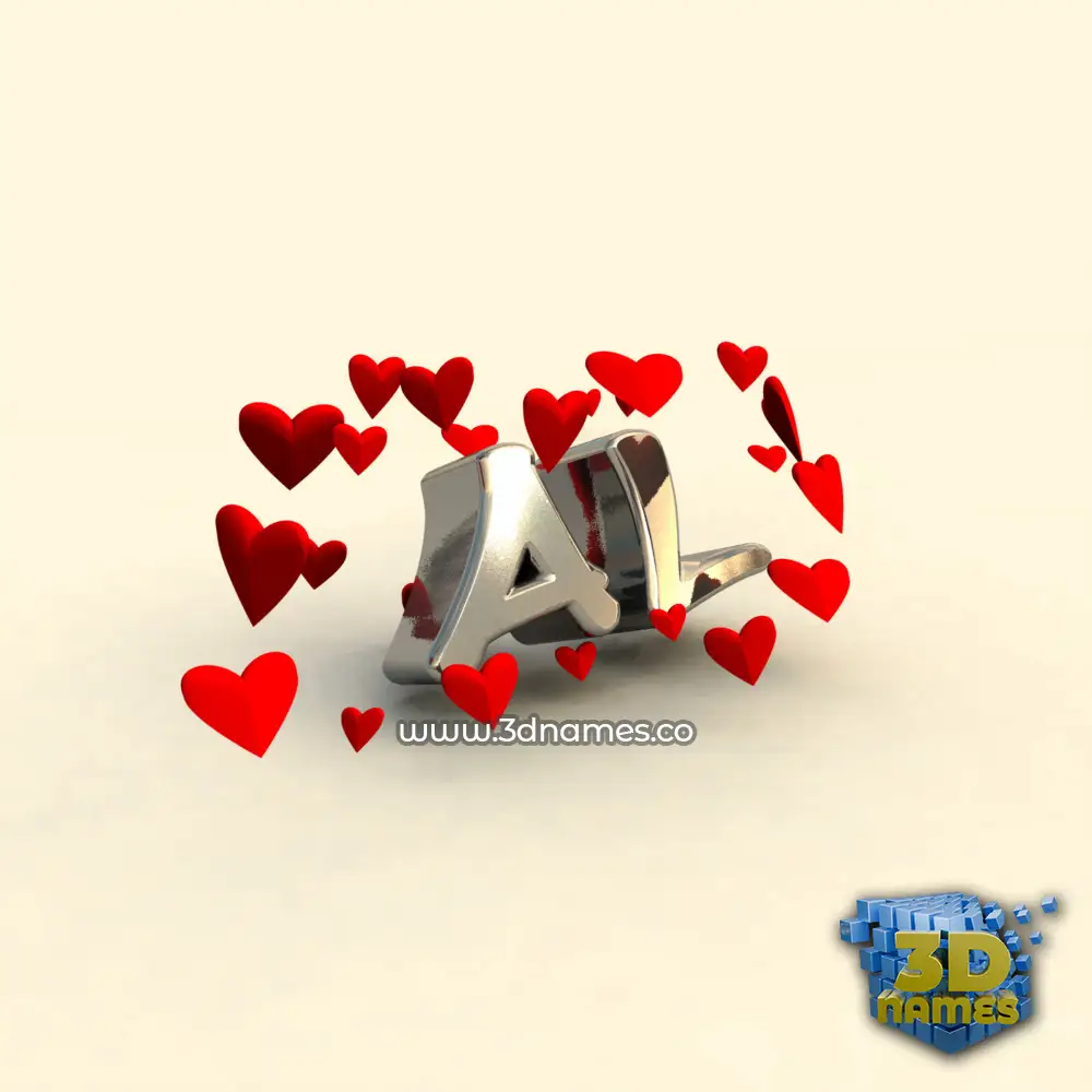 al in In Love style - 3D name wallpaper al in In Love style - 3D name wallpaper