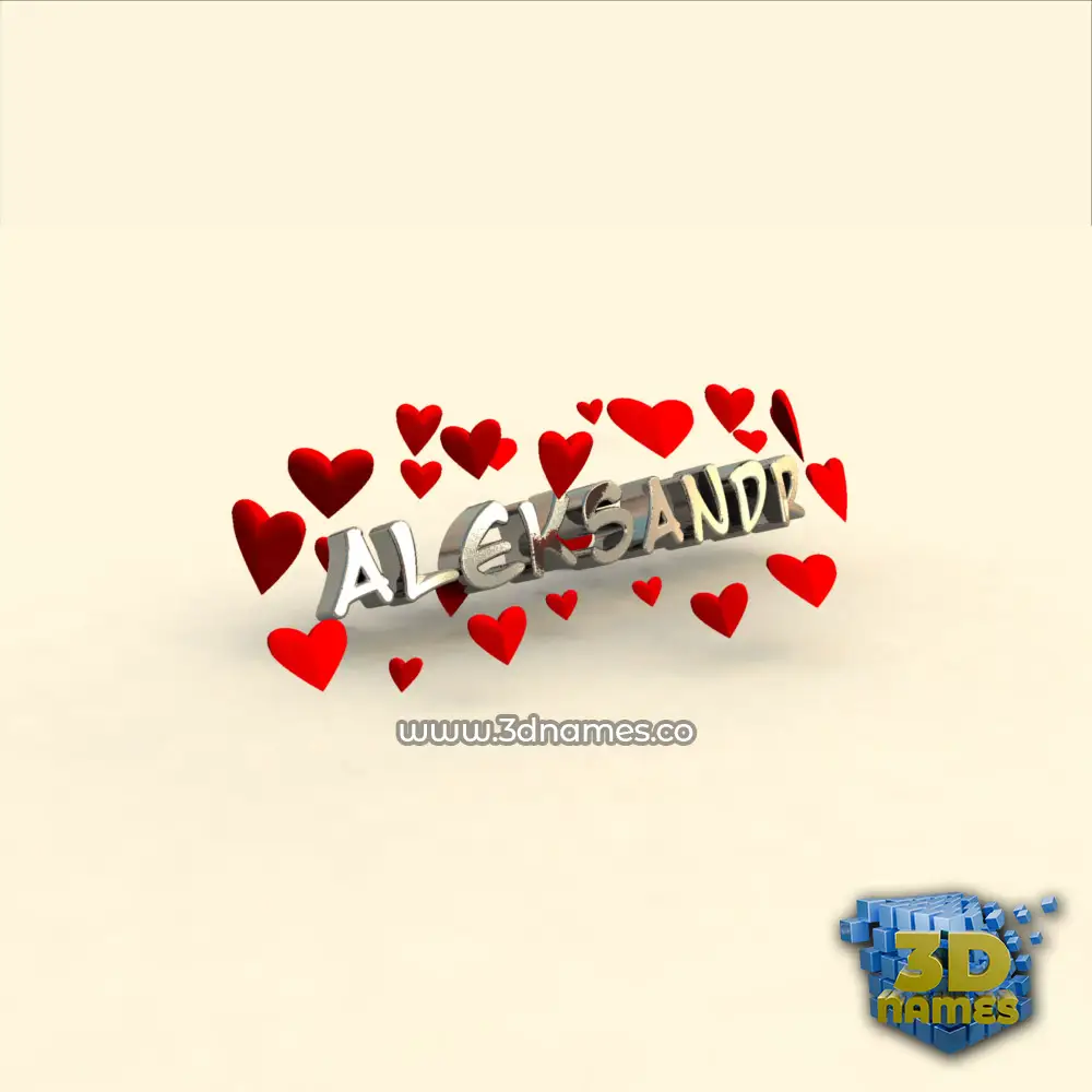 aleksandr in In Love style - 3D name wallpaper aleksandr in In Love style - 3D name wallpaper