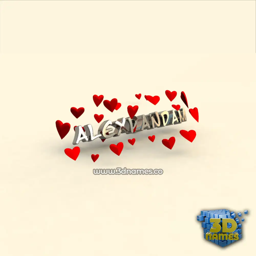 alexpandam in In Love style - 3D name wallpaper