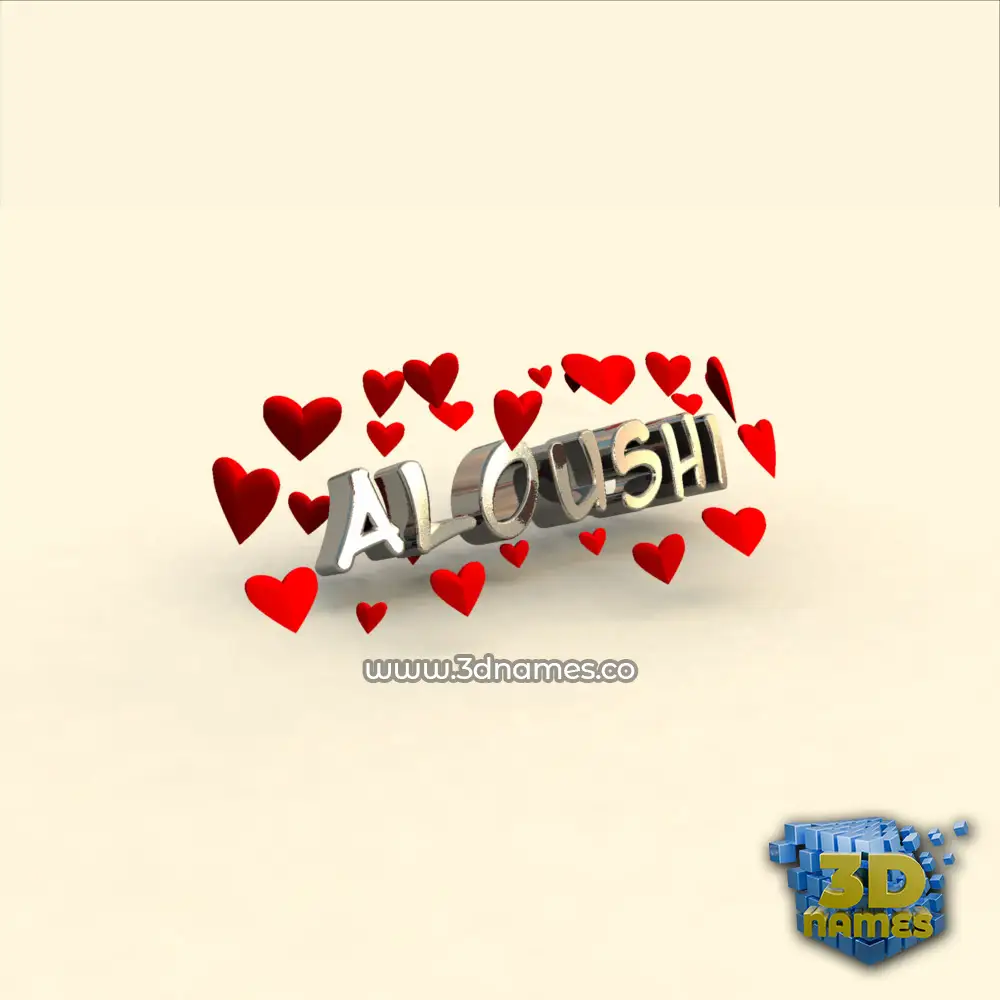 aloushi in In Love style - 3D name wallpaper aloushi in In Love style - 3D name wallpaper