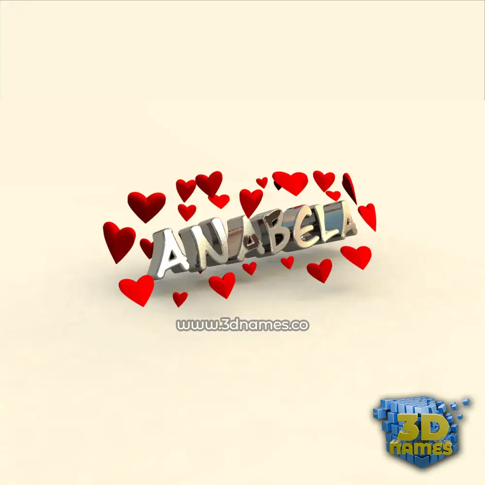 anabela in In Love style - 3D name wallpaper
