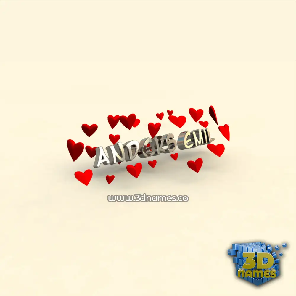 anders emil in In Love style - 3D name wallpaper anders emil in In Love style - 3D name wallpaper