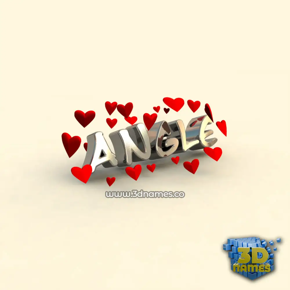 angle in In Love style - 3D name wallpaper