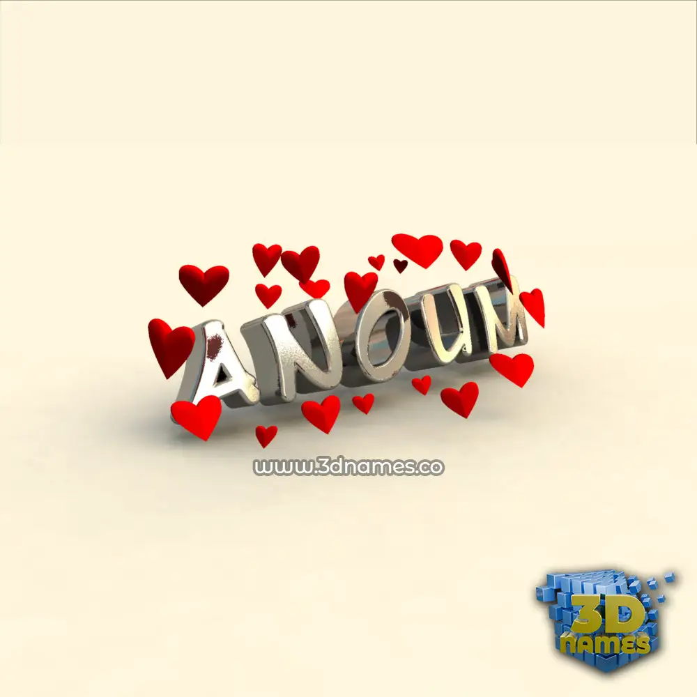 anoum in In Love style - 3D name wallpaper anoum in In Love style - 3D name wallpaper