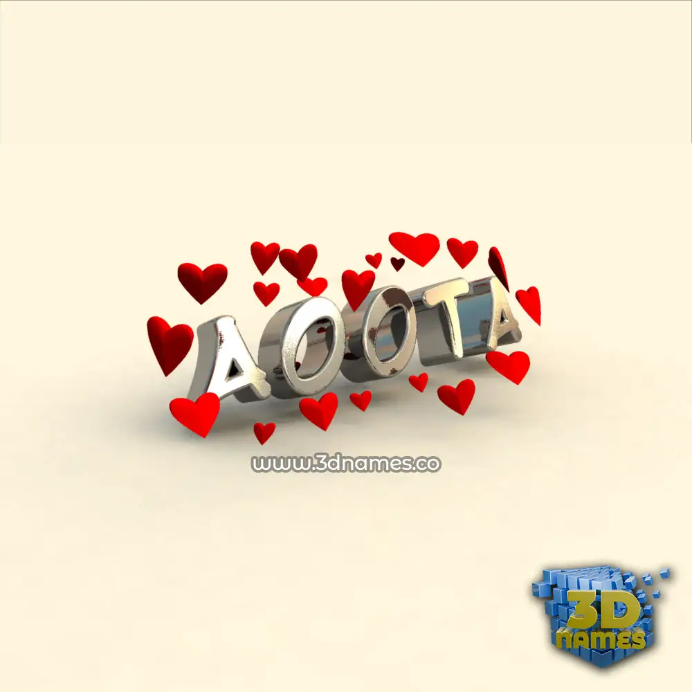 aoota in In Love style - 3D name wallpaper aoota in In Love style - 3D name wallpaper