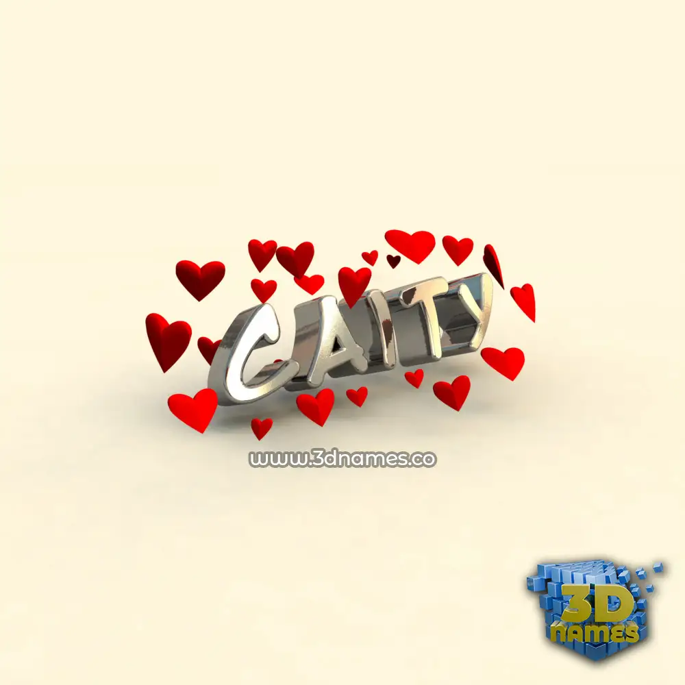 caity in In Love style - 3D name wallpaper