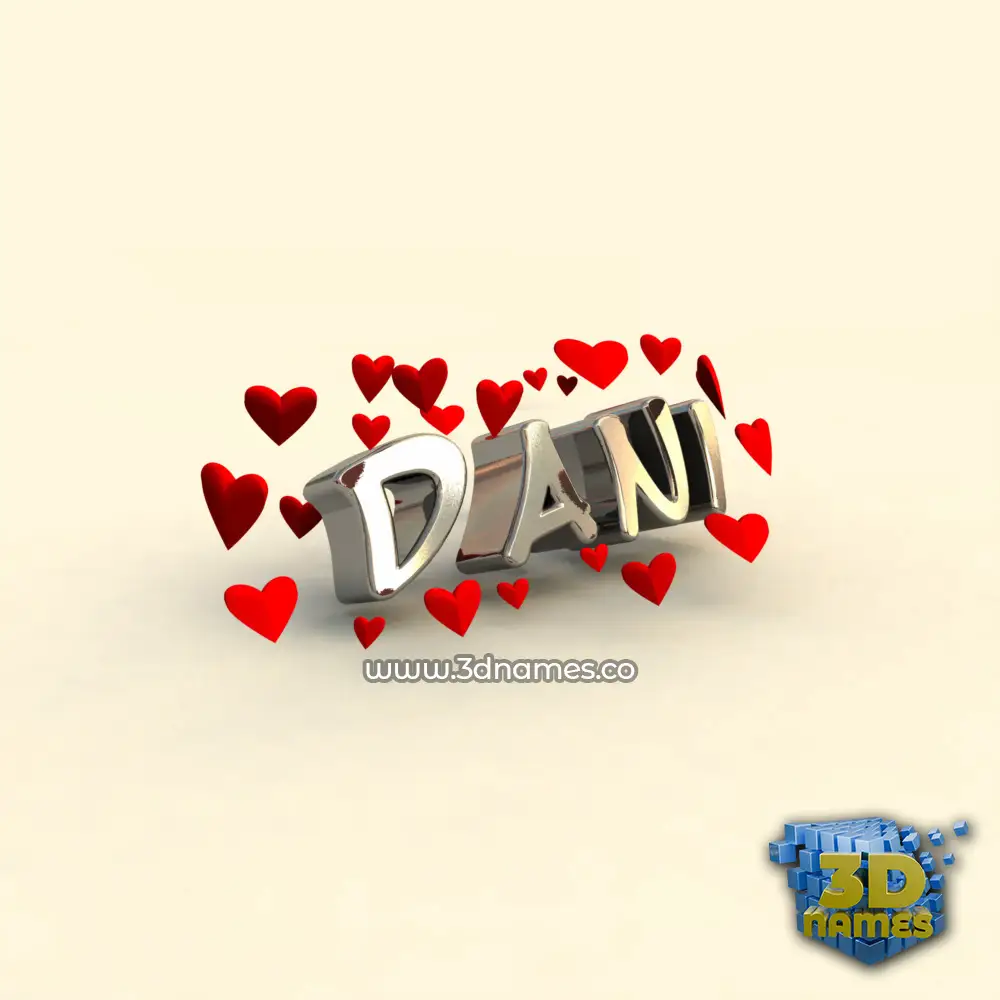 dani in In Love style - 3D name wallpaper dani in In Love style - 3D name wallpaper