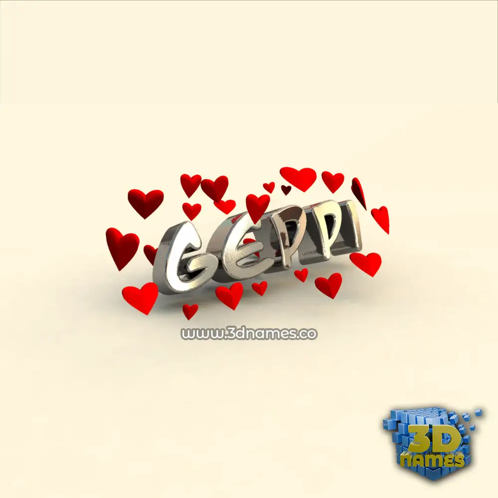 geppi in In Love style - 3D name wallpaper geppi in In Love style - 3D name wallpaper