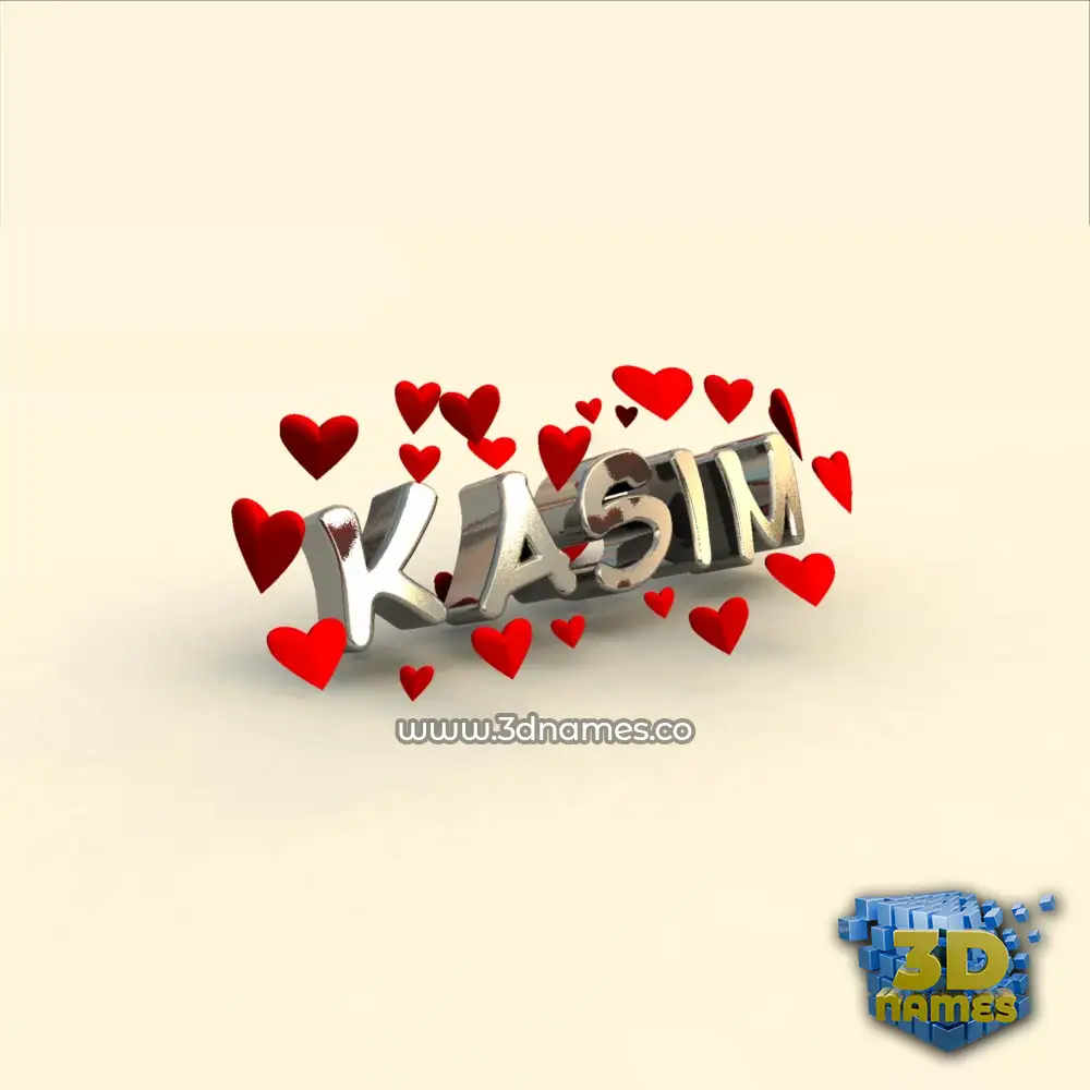 kasim in In Love style - 3D name wallpaper kasim in In Love style - 3D name wallpaper