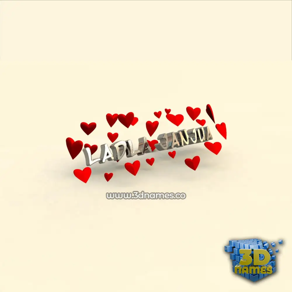 ladla janjua in In Love style - 3D name wallpaper ladla janjua in In Love style - 3D name wallpaper