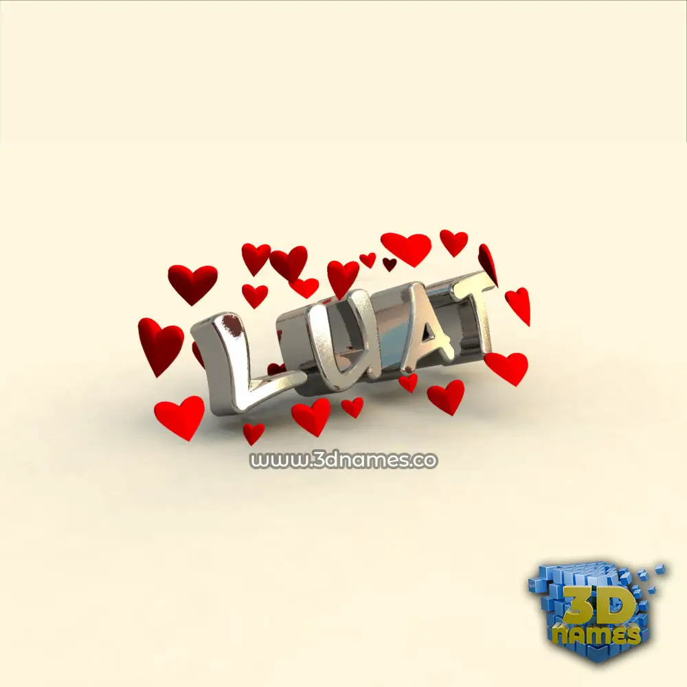 luat in In Love style - 3D name wallpaper luat in In Love style - 3D name wallpaper
