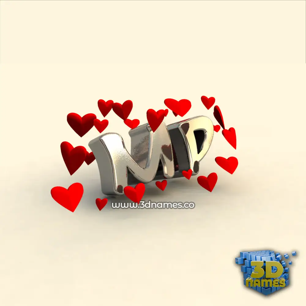 mp in In Love style - 3D name wallpaper mp in In Love style - 3D name wallpaper