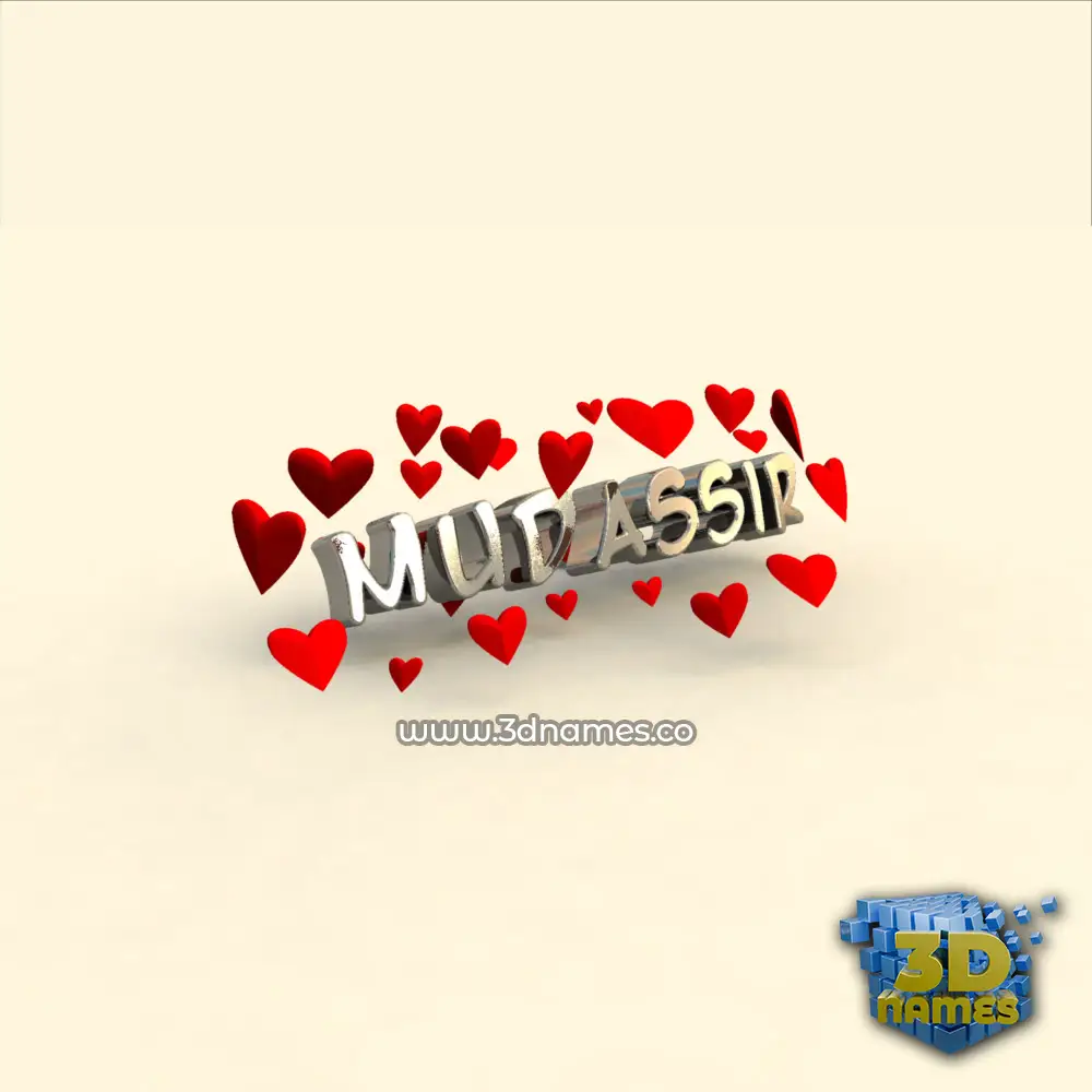 mudassir in In Love style - 3D name wallpaper mudassir in In Love style - 3D name wallpaper