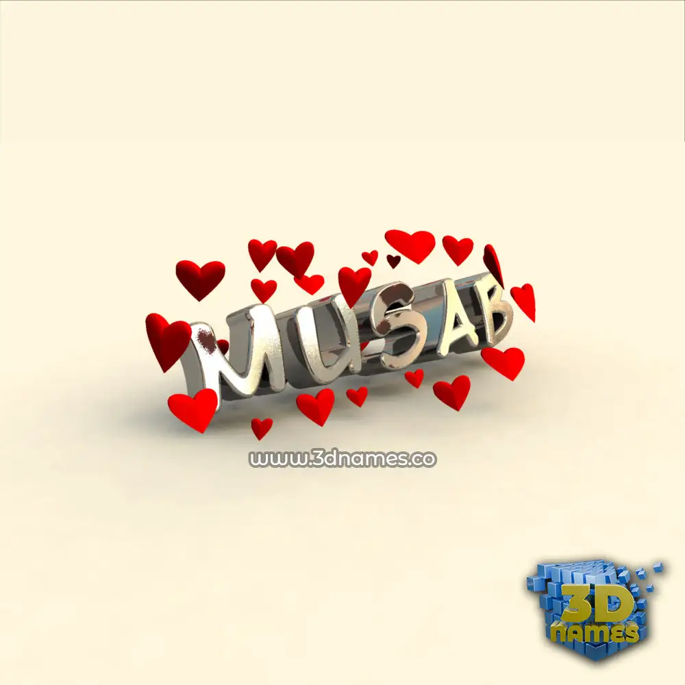 musab in In Love style - 3D name wallpaper musab in In Love style - 3D name wallpaper