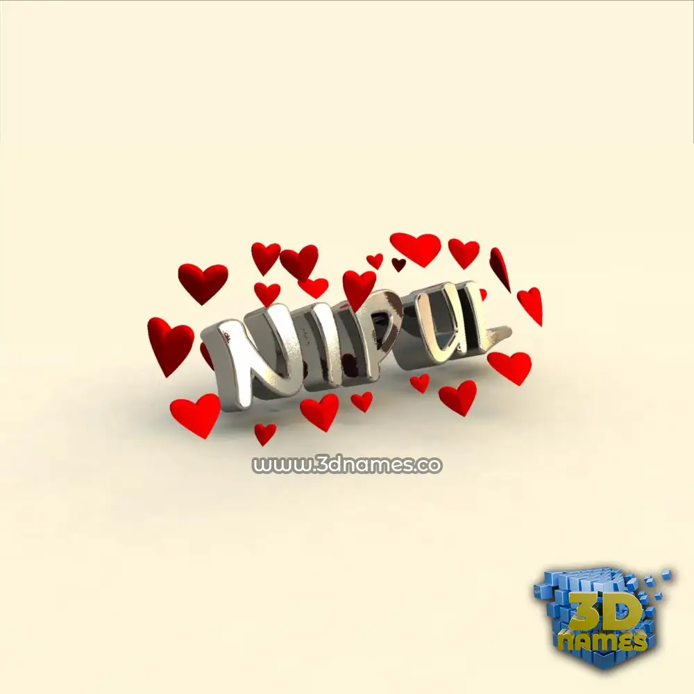 nipul in In Love style - 3D name wallpaper nipul in In Love style - 3D name wallpaper