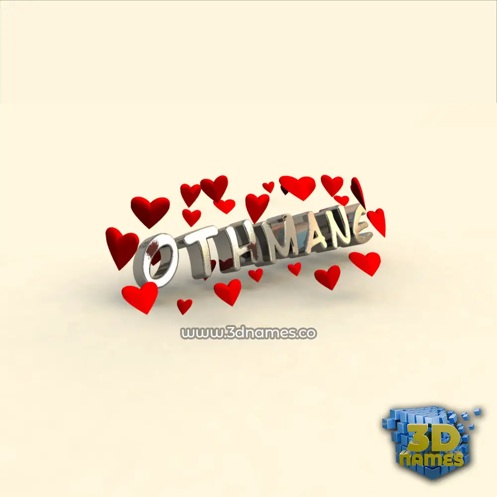 othmane in In Love style - 3D name wallpaper othmane in In Love style - 3D name wallpaper