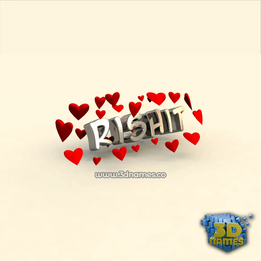rishit in In Love style - 3D name wallpaper rishit in In Love style - 3D name wallpaper