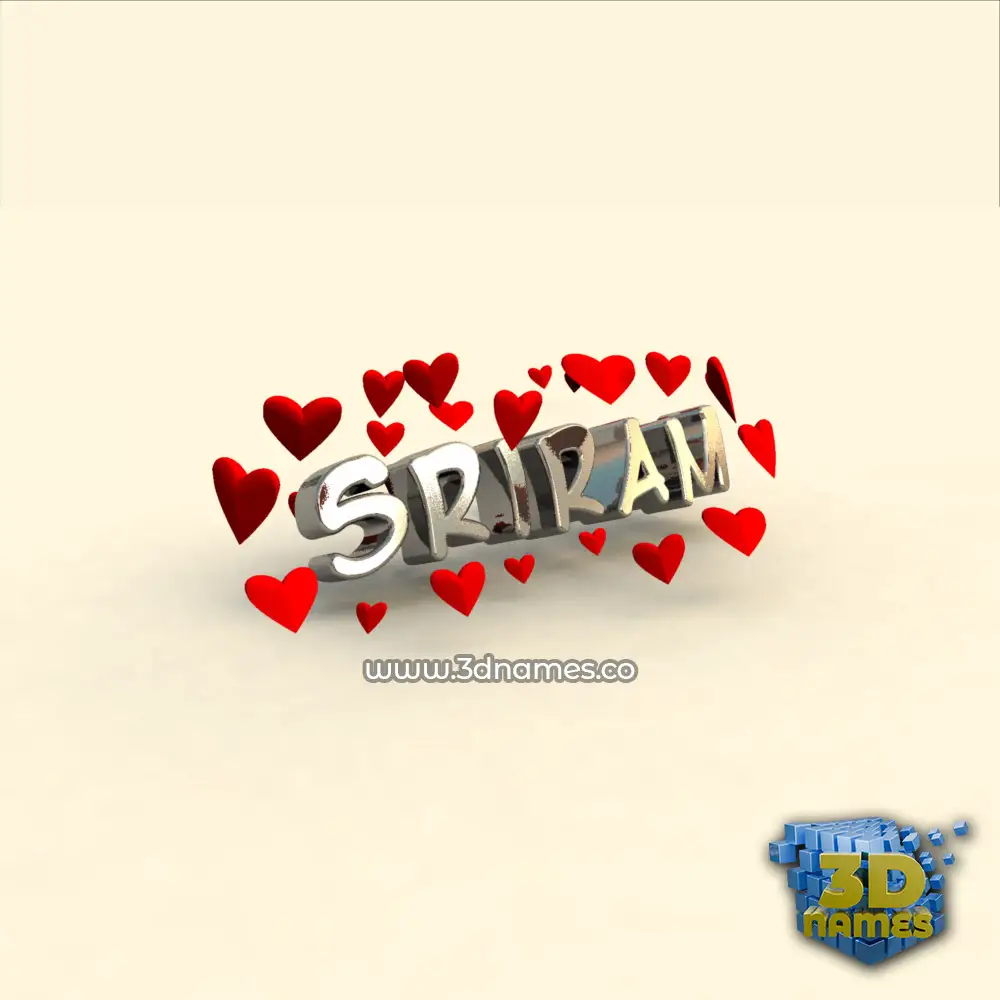 sriram in In Love style - 3D name wallpaper sriram in In Love style - 3D name wallpaper