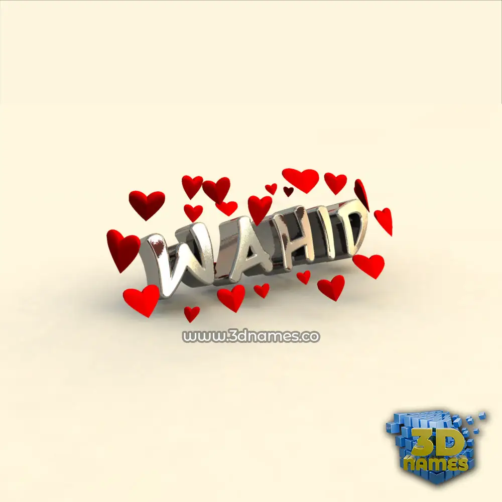 wahid in In Love style - 3D name wallpaper wahid in In Love style - 3D name wallpaper