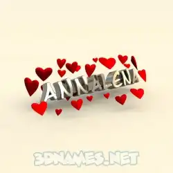 annalena in In Love style - 3D name wallpaper