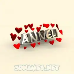 anneli in In Love style - 3D name wallpaper
