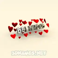 bblicious in In Love style - 3D name wallpaper