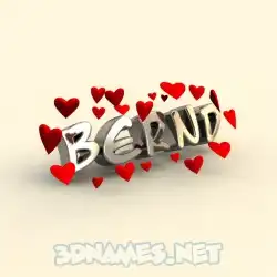 bernd in In Love style - 3D name wallpaper