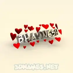 bhavnesh in In Love style - 3D name wallpaper