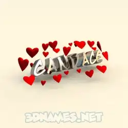 candace in In Love style - 3D name wallpaper