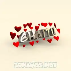 chaitu in In Love style - 3D name wallpaper